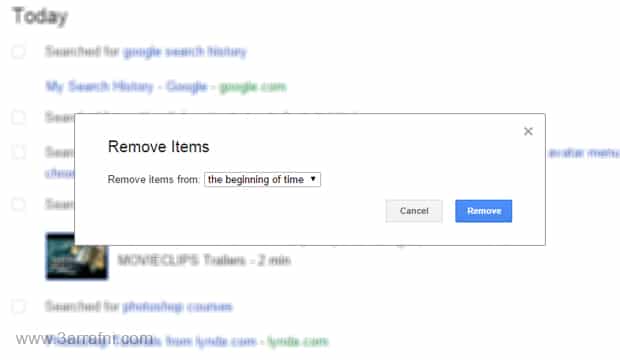 طريقة حذف سجل بحثك علي جوجل