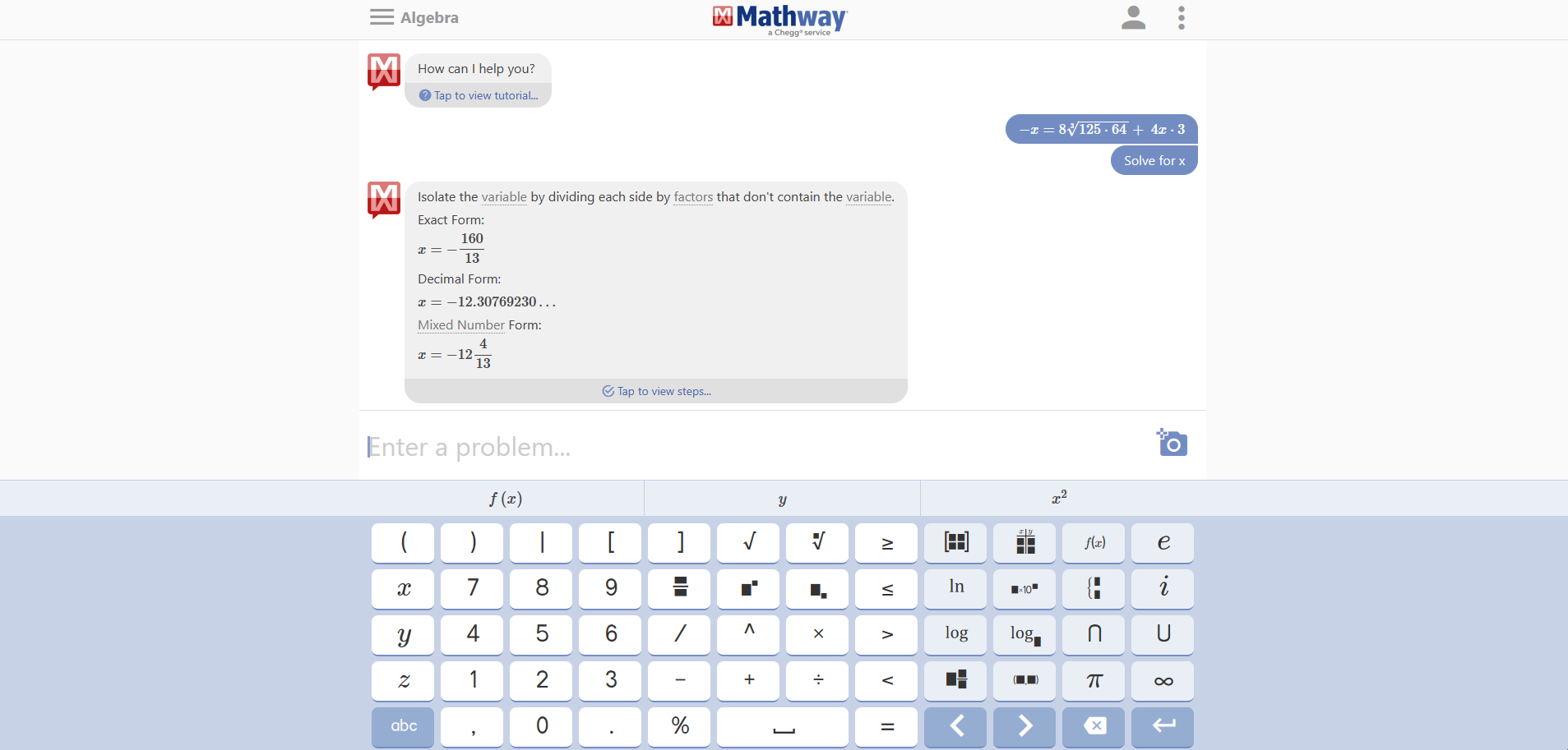 موقع MathWay أفضل موقع لحل مسائل الرياضيات 457