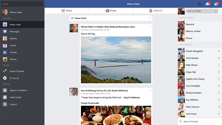 أخيرا تطبيق Facebook app لنظام تشغيل windows 8.1