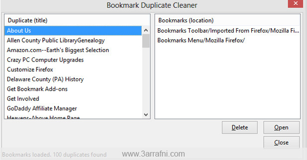 bookmark duplicate cleaner
