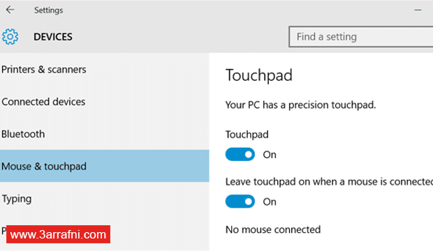 كيفية استخدام واعداد اختصارات Laptop Touchpad ويندوز 10 (2)