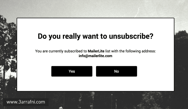 Unsubscribe email