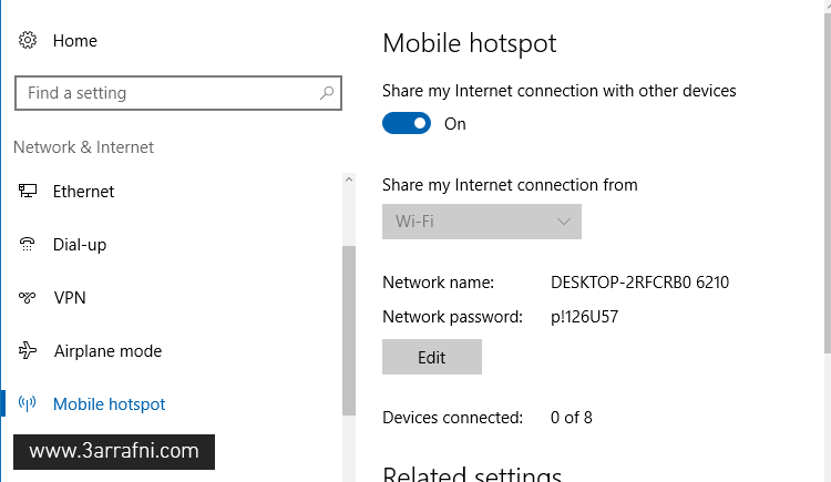 WiFi Hotspot on Windows 10