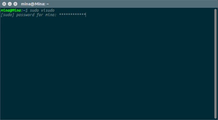 كيفية ظهور كلمة المرور في نافذة Terminal على شكل نجوم asterisks في نظام Ubuntu