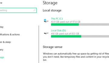 حل مشكلة إمتلاء مساحة الهارد بفضل خاصية Storage Sense الجديدة في ويندوز 10 4