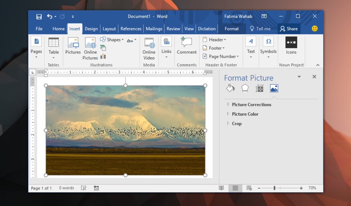 كيفية إضافة الصور في برنامج Microsoft Word و جعلها أكثر وضوحاً 3