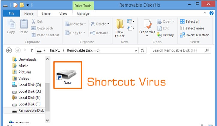 أفضل طريقة لإستعادة الملفات من فايروس Shortcut 1