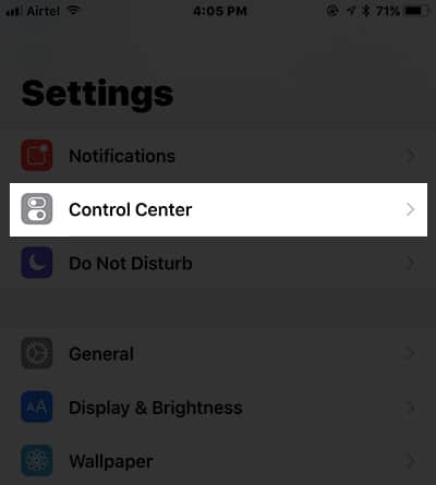 كيفية تعديل مركز التحكم Control Center في نظام iOS 11 الجديد بالأيفون 3