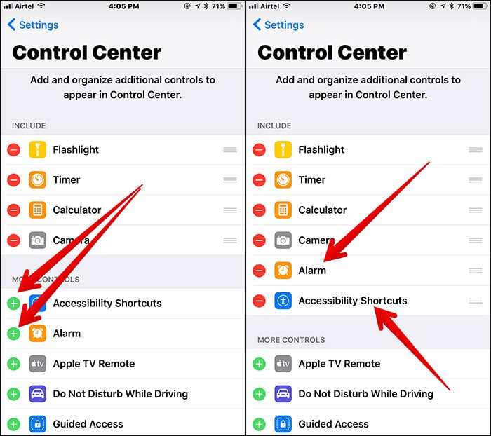كيفية تعديل مركز التحكم Control Center في نظام iOS 11 الجديد بالأيفون 4