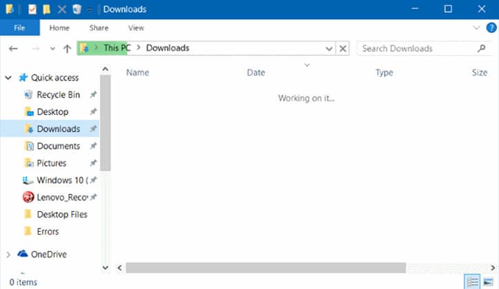 حل مشكلة البطئ عند فتح الفولدرات Folders في ويندوز Windows 10 1