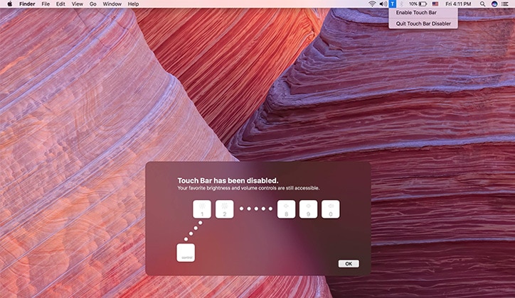 كيفية إيقاف تشغيل التاتش بار TouchBar في أجهزة الماك بوك برو MacBook Pro 3