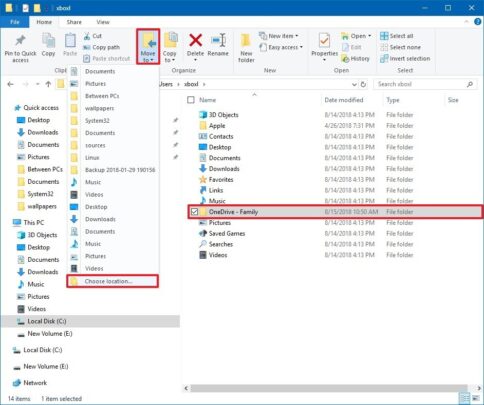كيف تغير مكان مجلد OneDrive الإفتراضي على ويندوز Windows 10 6
