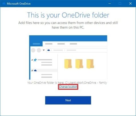 كيف تغير مكان مجلد OneDrive الإفتراضي على ويندوز Windows 10 9