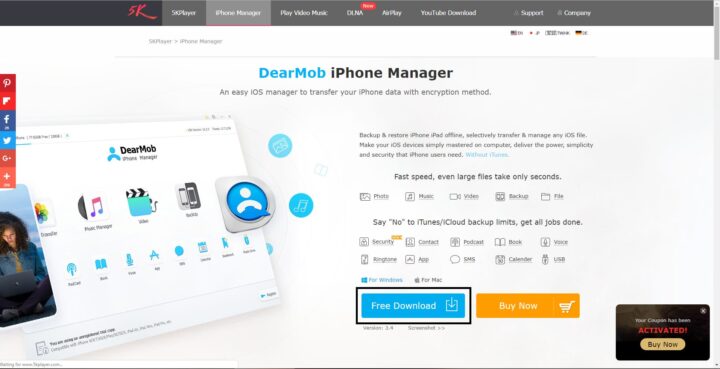 DearMob تطبيق جديد بديل لتطبيق ITunes على اجهزة الكمبيوتر 3