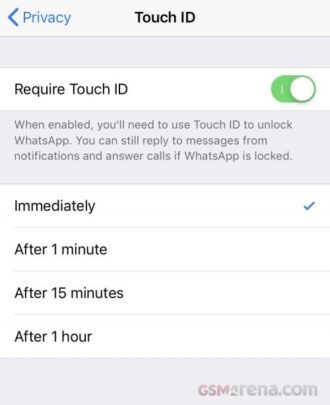 تحديث WhatsApp يستفيد من مستشعر البصمة لهواتف iPhone 2