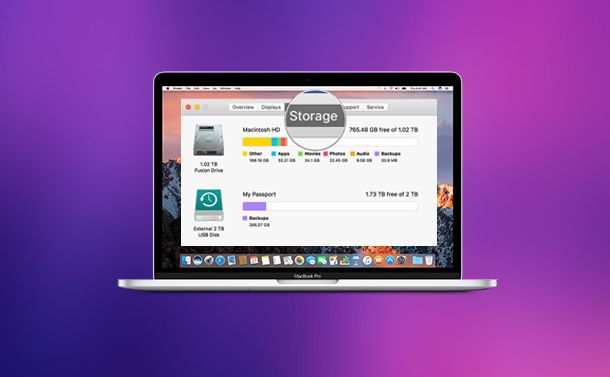 كيف توفر مساحة التخزين بطريقة سهلة في Mac OS 1