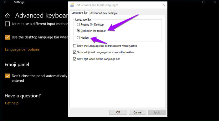 Language Bar مختفي على Windows 10 اليك الحل 11
