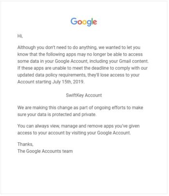 Swiftkey قد يعاني في تنبأ النصوص قريباً بسبب Google 2