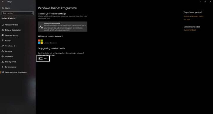 كيف تشترك في برنامج Windows Insider لتحصل على التحديثات التجريبية 16