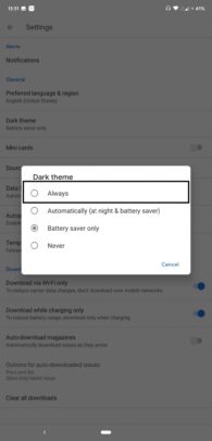 كيف تفعل الوضع الليلي في اغلب تطبيقات Google على نظام Android 21