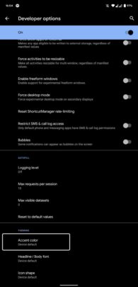 كيفية تغيير الـ Accent Color و شكل الأيكونات على Android 10 8