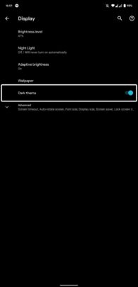 كيفية تفعيل الوضع الليلي Night Mode على Android 10 3