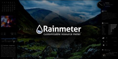 برنامج Rainmeter كتابة جملة خاصة على سطح المكتب في ويندوز 10 13