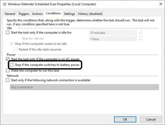 جدول مواعيد تشغيل Windows Defender على ويندوز 10 10