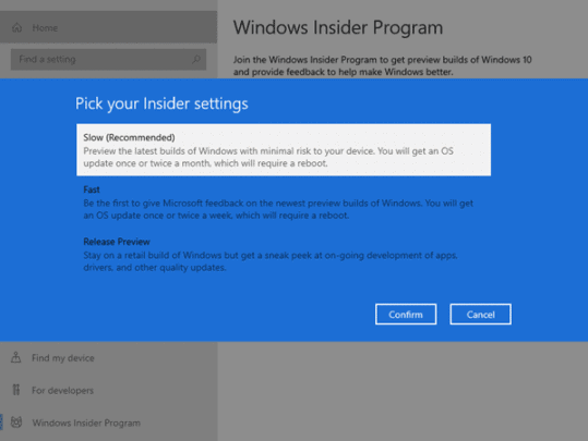 طريقة الحصول على تحديثات ويندوز 10 بسرعة مع Windows Insider Program 4