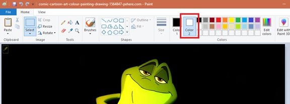طريقة جعل الخلفية شفافة في برنامج الرسام على ويندوز 10 1
