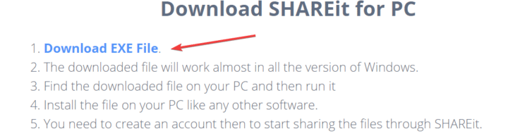 تحميل شير ات للكومبيوتر والموبايل Share iT مجاناً . 3