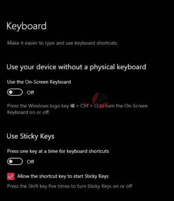 كيفية ايقاف الـ On screen Keyboard على ويندوز 10 2