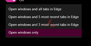 الغاء التنقل بين تبويبات Microsoft Edge من Alt + tab على تحديث اكتوبر 2020 4