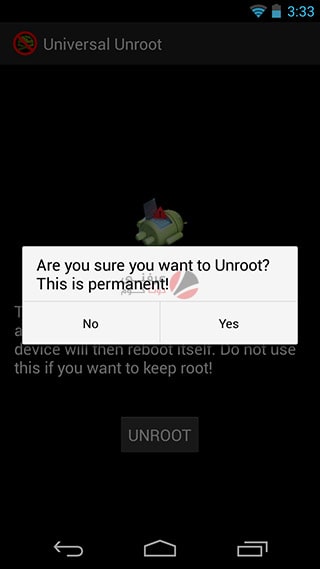 إلغاء الجذر Root بضغطة واحدة لأي جهاز يعمل بنظام Android 3