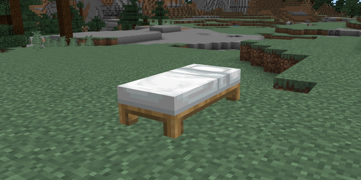 طريقة صنع السرير في ماين كرافت 1
