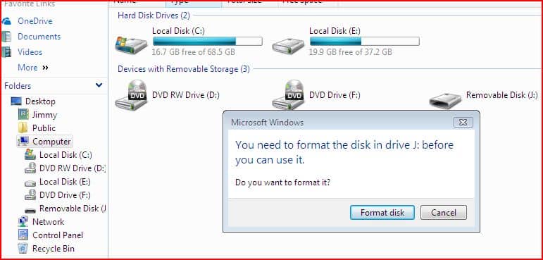 حل مشكلة رسالة "You need to format the disk" البارتشن لا يفتح ويطلب فورمات 2