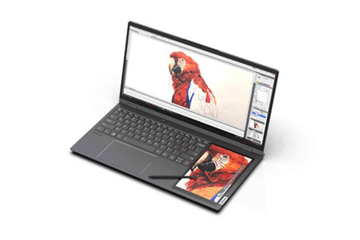 صورة Lenovo ThinkBook Plus المسربة تُظهر شاشة ثانية بجوار لوحة المفاتيح 1