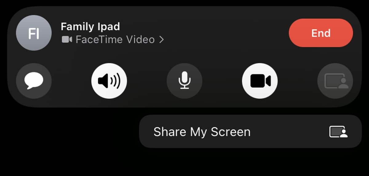 مشاركة الشاشة في Facetime علي iOS 15 2
