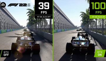 تحديث جديد من Game Ready للعبة "F1 22" يوفر ترقية للأداء بفضل تقنية DLSS إلى أكثر من الضعف، وصولاً إلى شهر جديد ممتاز من الاعتماد على تقنيات RTX 16