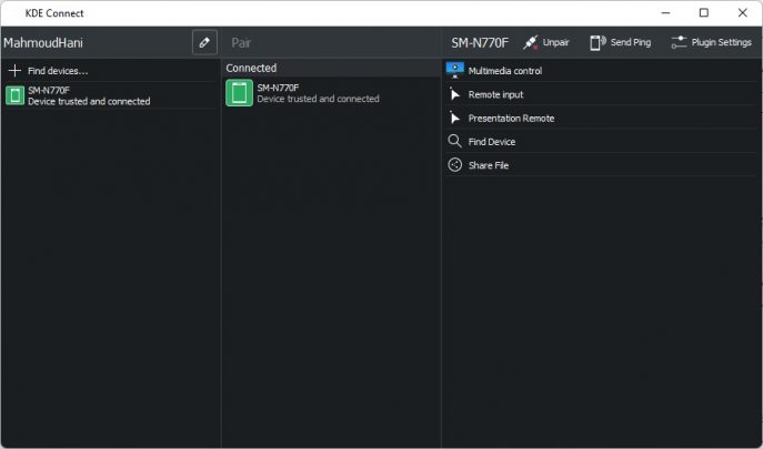 تثبيت تطبيق KDE Connect للربط بين أجهزة اندرويد والكمبيوتر 4