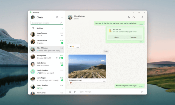 WhatsApp تطلق تطبيقًا رسميًا جديدًا لويندوز وقريبًا لأجهزة ماك 1