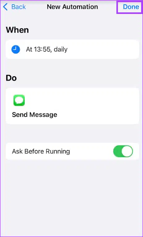 كيفية جدولة رسالة على iPhone عبر تطبيق Shortcuts 18