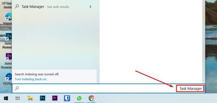 Open the task manager in Windows 10 and 11