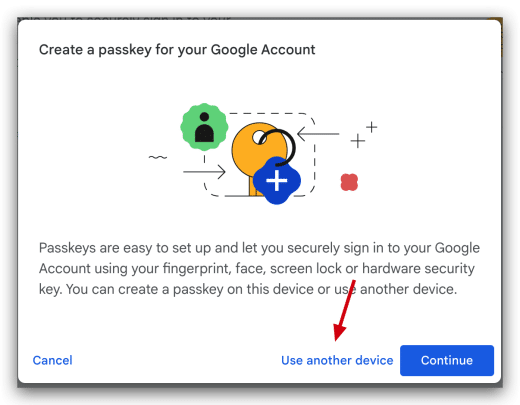 تجربة خاصية مفاتيح المرور Passkey في جوجل