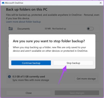 3 طرق لـ إيقاف OneDrive من مزامنة المجلدات في الويندوز 5