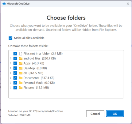 3 طرق لـ إيقاف OneDrive من مزامنة المجلدات في الويندوز 14