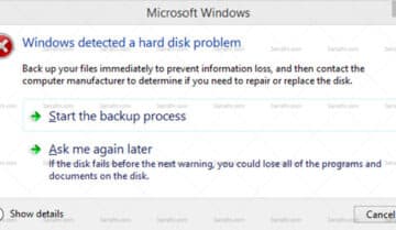شرح حل مشكله Windows has detected a hard disk problem 1