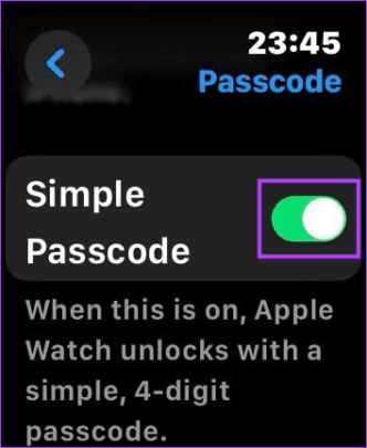 تحسين أمان Apple Watch: تعيين وتغيير رمز المرور 5