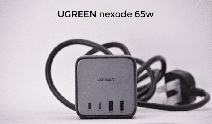 مراجعة شاحن UGREEN Nexode بقدرة 65Watt و 3 مقابس كهربية قوية