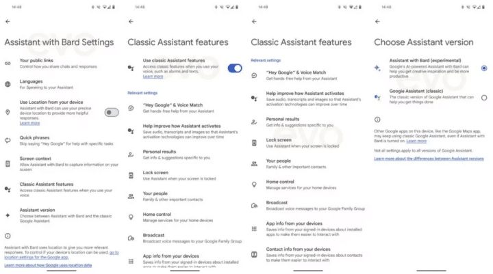 كيف سيبدو مساعد Google مع Bard على Android 10